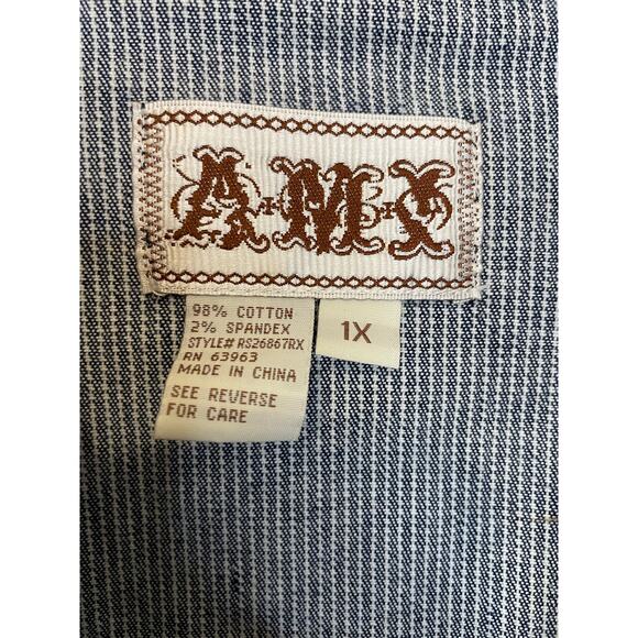 AMI Navy Blue Striped Scalloped Button Front Summer Style Jacket 1X Y2K - Picture 3 of 7